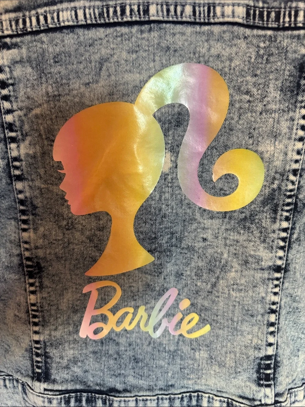 Barbie Jean Jacket - Acid Wash Blue Denim